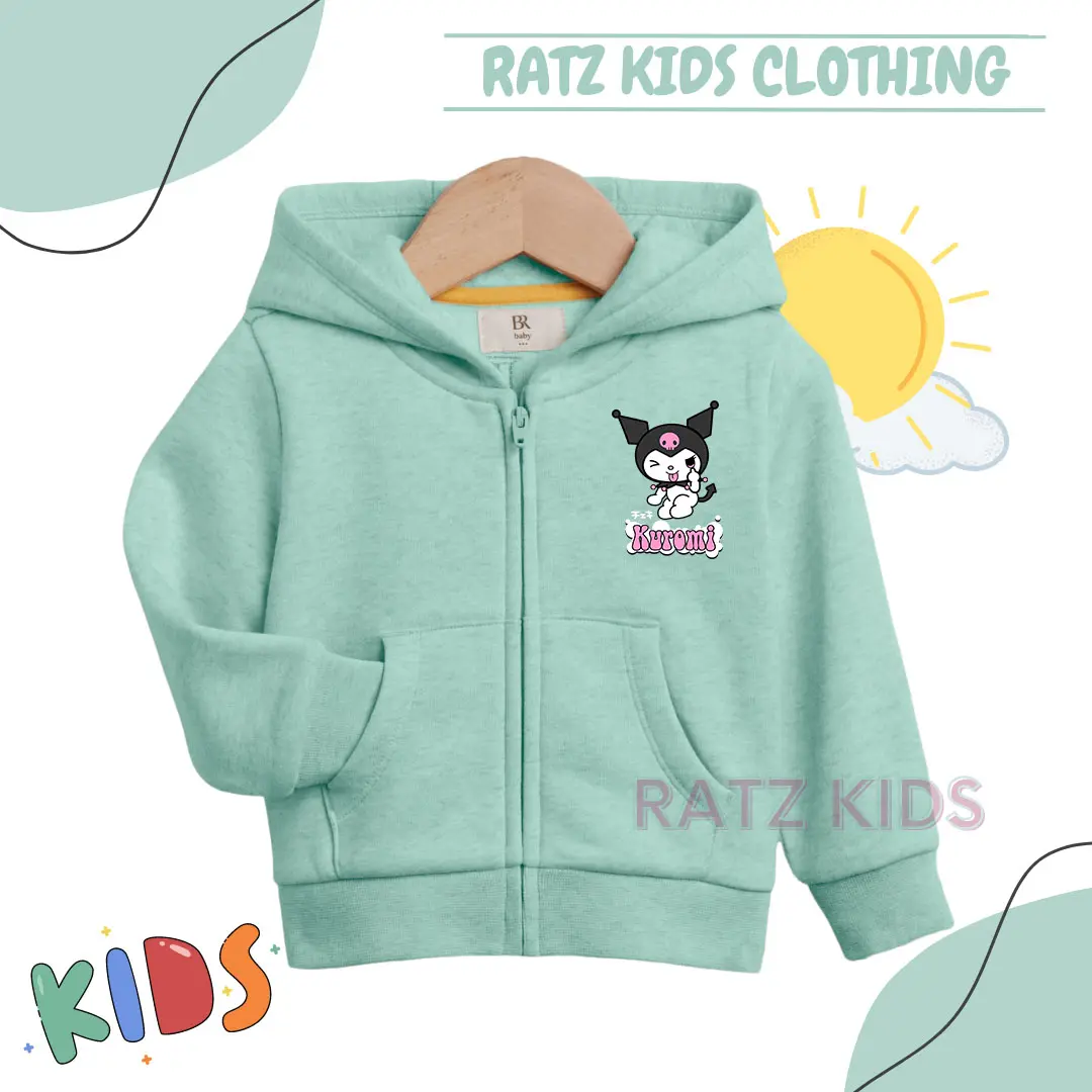 Jaket zipper anak model terbaru gambar KUROMI untuk 1-12 tahun by ratz kids Santai