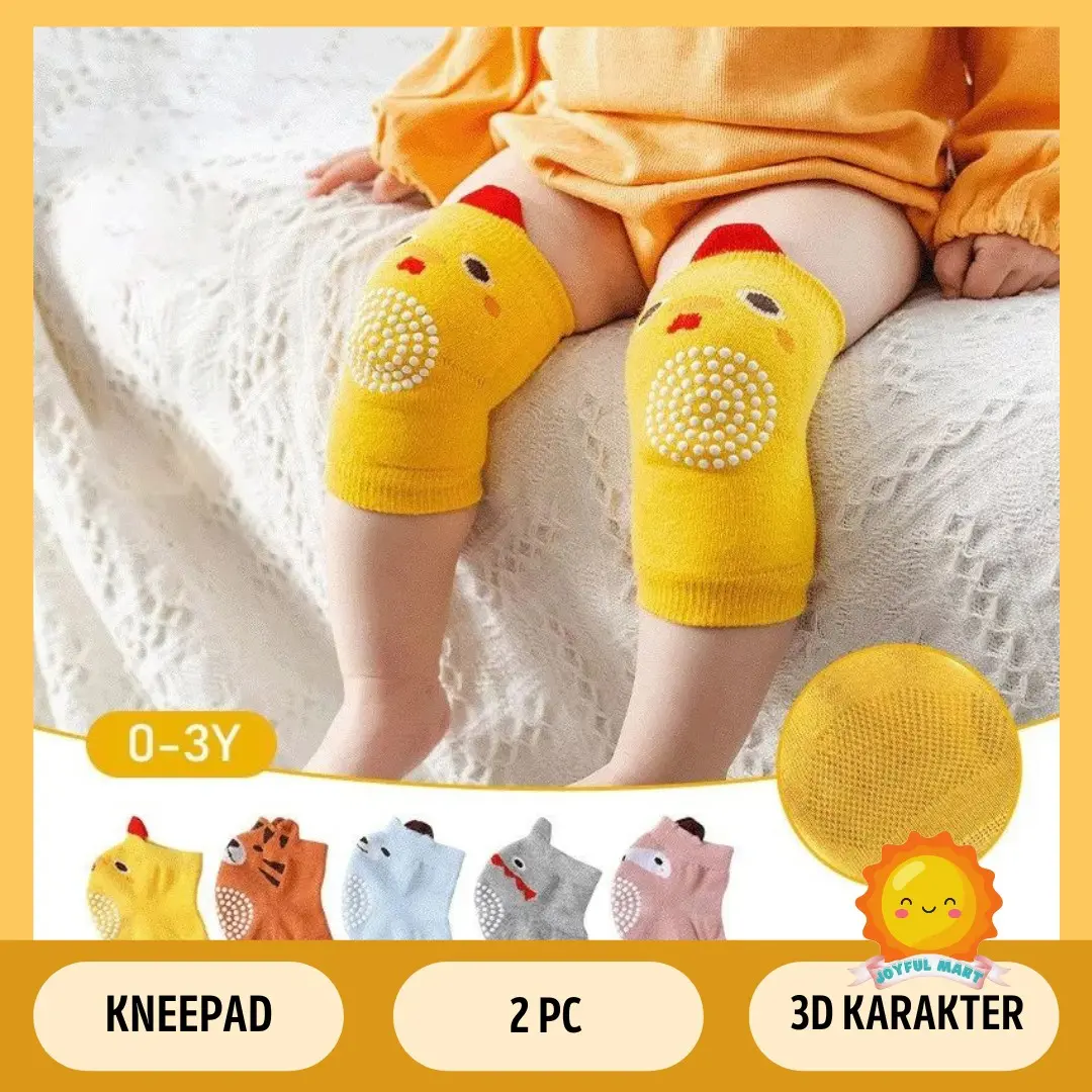 Pelindung Lutut Bayi Merangkak Model 3D Lucu