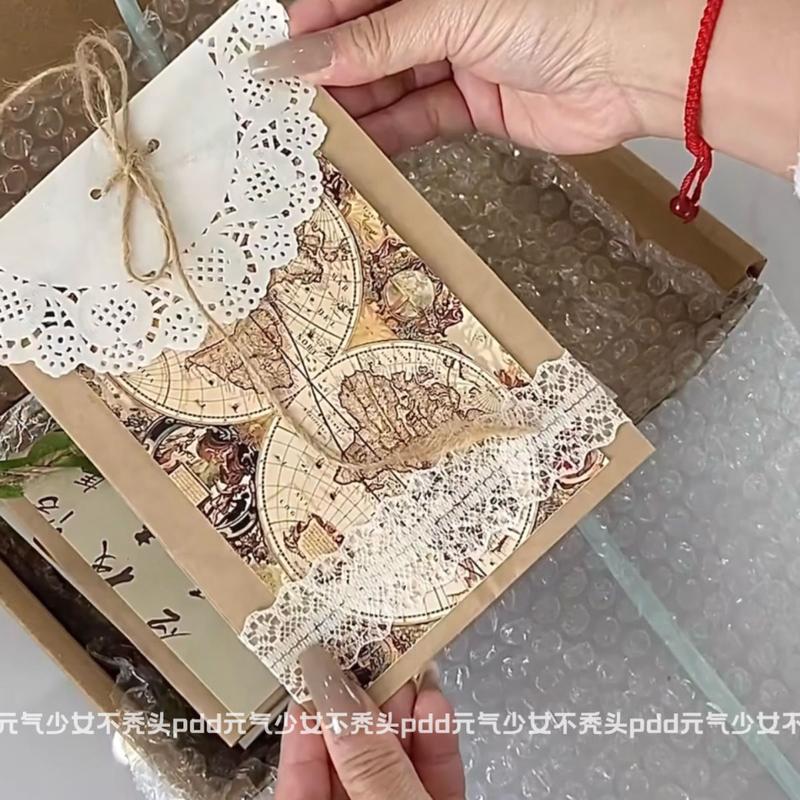 Product Introduction of Set Bahan Pembungkusan Tema Deadwood, Koleksi Musim Bunga, Pelekat Pembungkusan Wanita Mulia Baharu, Beg Kertas Kraft, Beg Hadiah, Reben 6