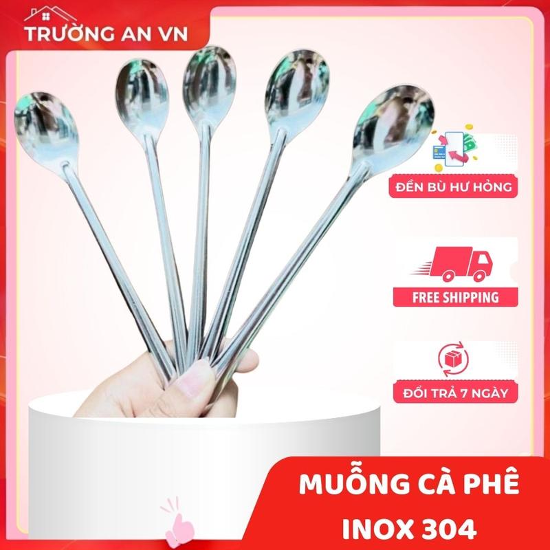 Combo 5c, 10c Muỗng thìa cafe inox dày đẹp trơn muỗng sữa chua inox cao cấp - Trường An VN