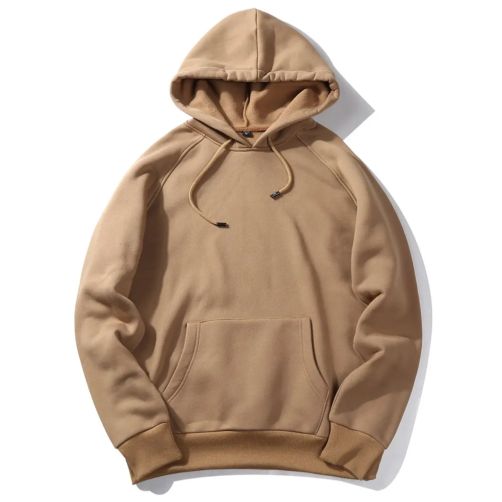 Basic style hot solid color plus size hoodie men's foreign trade Light board sports pullover sweater logo
