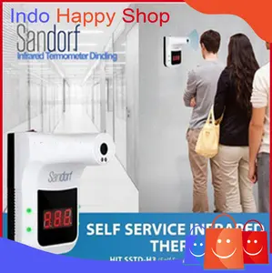 Thermometer Dinding Infrared Wall Mounted Infrared Thermometer Non Contact Sandorf Adaptor Baterai 073