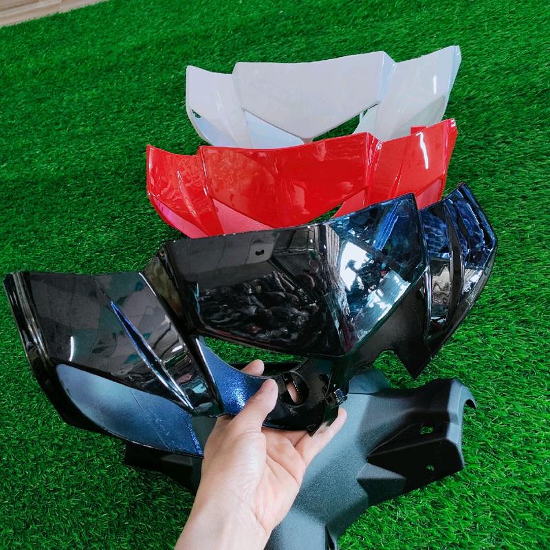 phụ kiện xe máy: Full bộ nhựa đầu helo đùm gắn choá 2 tầng, choá helo cho xe sirius 110-50cc