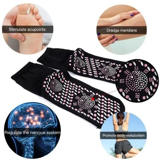 Kaus kaki Turmalin Pemanas Penghangat Kaki / Kaos Kaki Terapi Pemanas Magnet / Pemanas Kaki Foot Support Tourmaline Magnetic Therapy Terapi /  Kaos Kaki Pemanas Penghangat 3