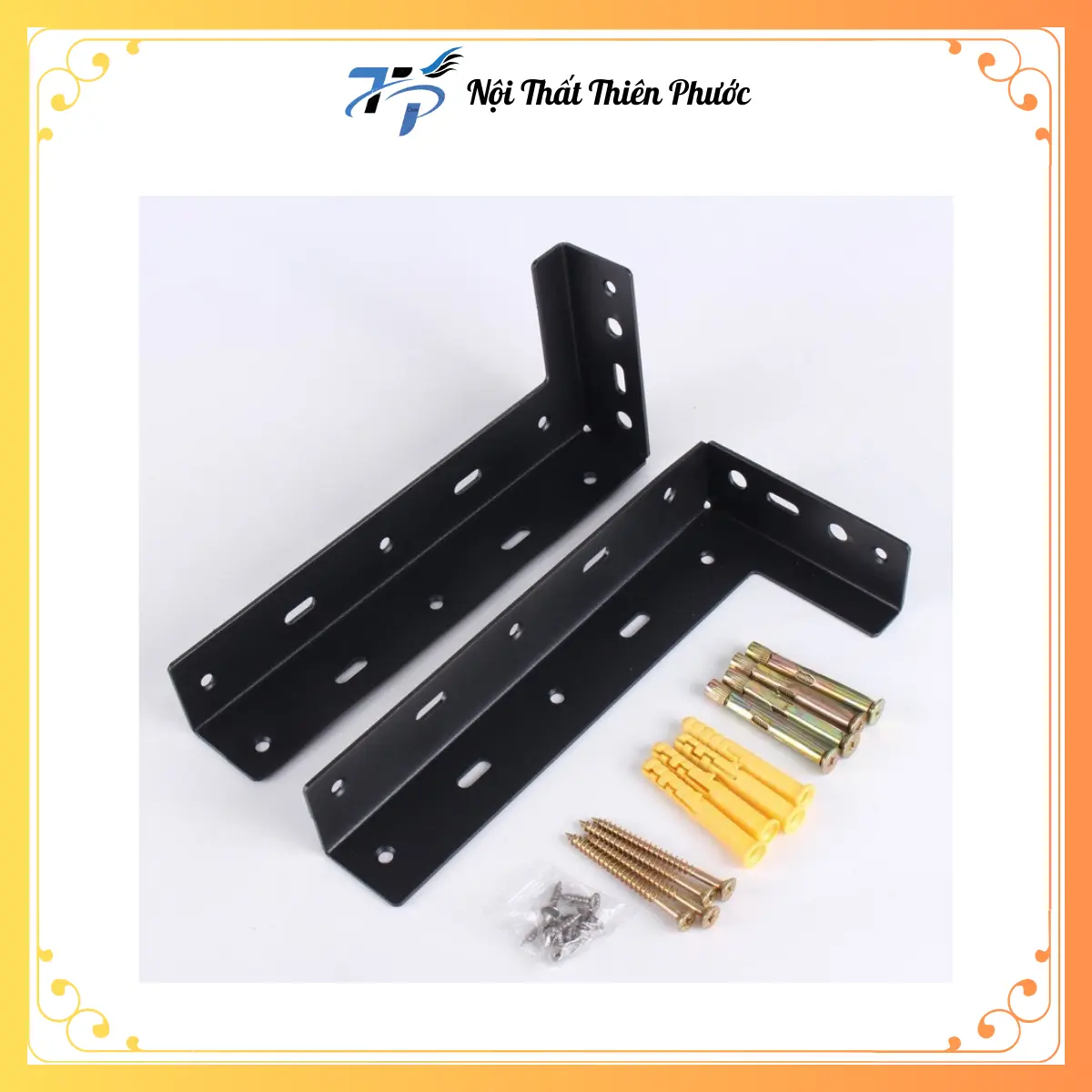 Bộ 2 Thanh Treo Kệ Bếp, Kệ Tivi, Giá Treo Lavabo Chữ L Kích Thước 23-32-43cm