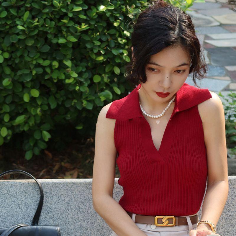 Áo Vest Không Tay Áo Phông Trễ Vai Cấp Thời Trang, Dành Cho Nữ, Áo Polo Mỏng, Áo Nữ Ngắn, Phong Cách Cô Gái Nóng Bỏng, Tuyệt Vời Để Mặc Ngoài Trời Top Women 4