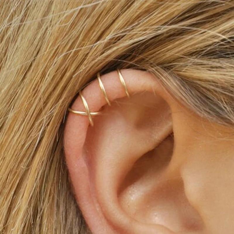Ear Cuff Earrings for Women Ear Cuffs Non Piercing Trendy Clip on Cartilage Fake Earring Set Stack Jewelry Gifts 3