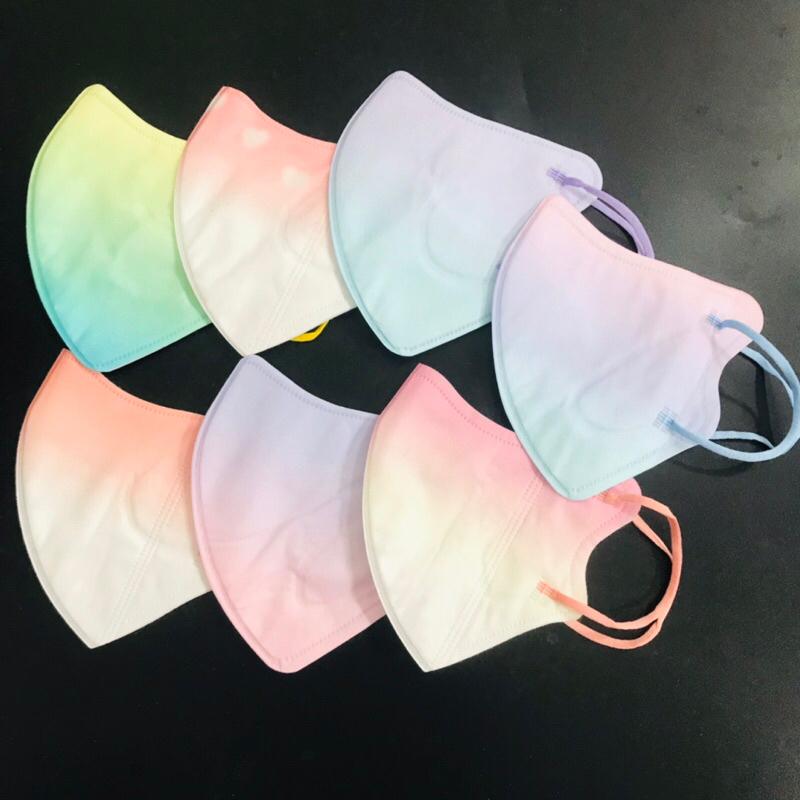  Combo 10 50 cái khẩu trang Pastel ombre 5D Cầu Vồng dành cho người lớn túi riêng từng cái Phụ Kiện Women 