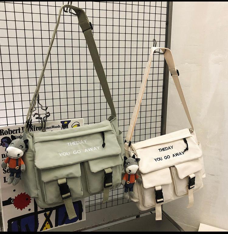 Product Introduction of 2024 Shoulder Messenger Bag Men's Trendy Japanese Style Workwear Bag Large Capacity Men Fashion Brands Street Hip-Hop Fashion Casual Messenger Bag 20