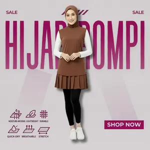 Hijab Rompi Instan Vest Sports Wanita Muslim Friendly Sporty