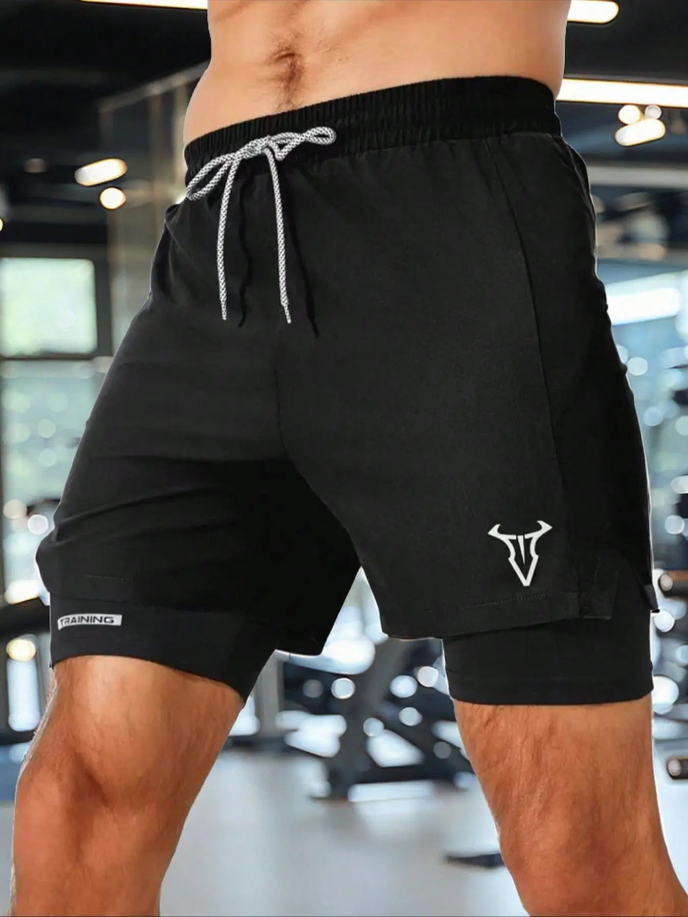 Men's Regular Fit Scale Print Gym Shorts, Casual Breathable Comfortable Quick Drying Shorts for Gym Workout Running, Mens Sport & Outdoor Clothing for All Seasons