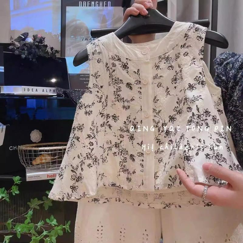 Product Introduction of Áo Sơ Mi Bé Gái, Áo Cánh Và Quần Chống Muỗi, Không Tay, Bộ Đồ Hai Mảnh Phong Cách Phương Tây, Thích Hợp Cho Mùa Hè, Áo Sơ Mi Búp Bê Cho Trẻ Em, Hàng Mới Về 3