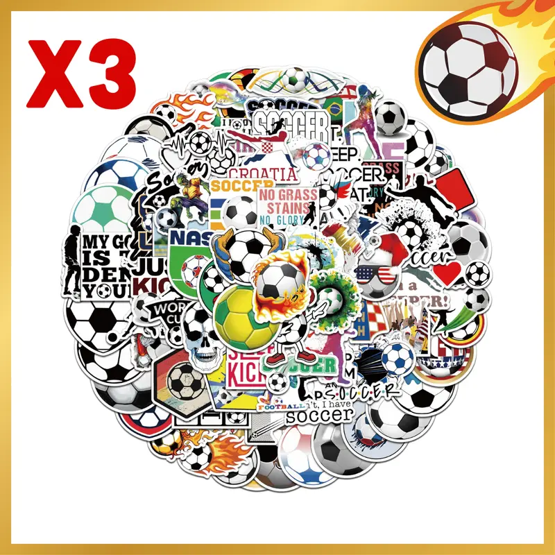 [NGẪU NHIÊN] X3 hình dán stickers bóng đá trang trí 0