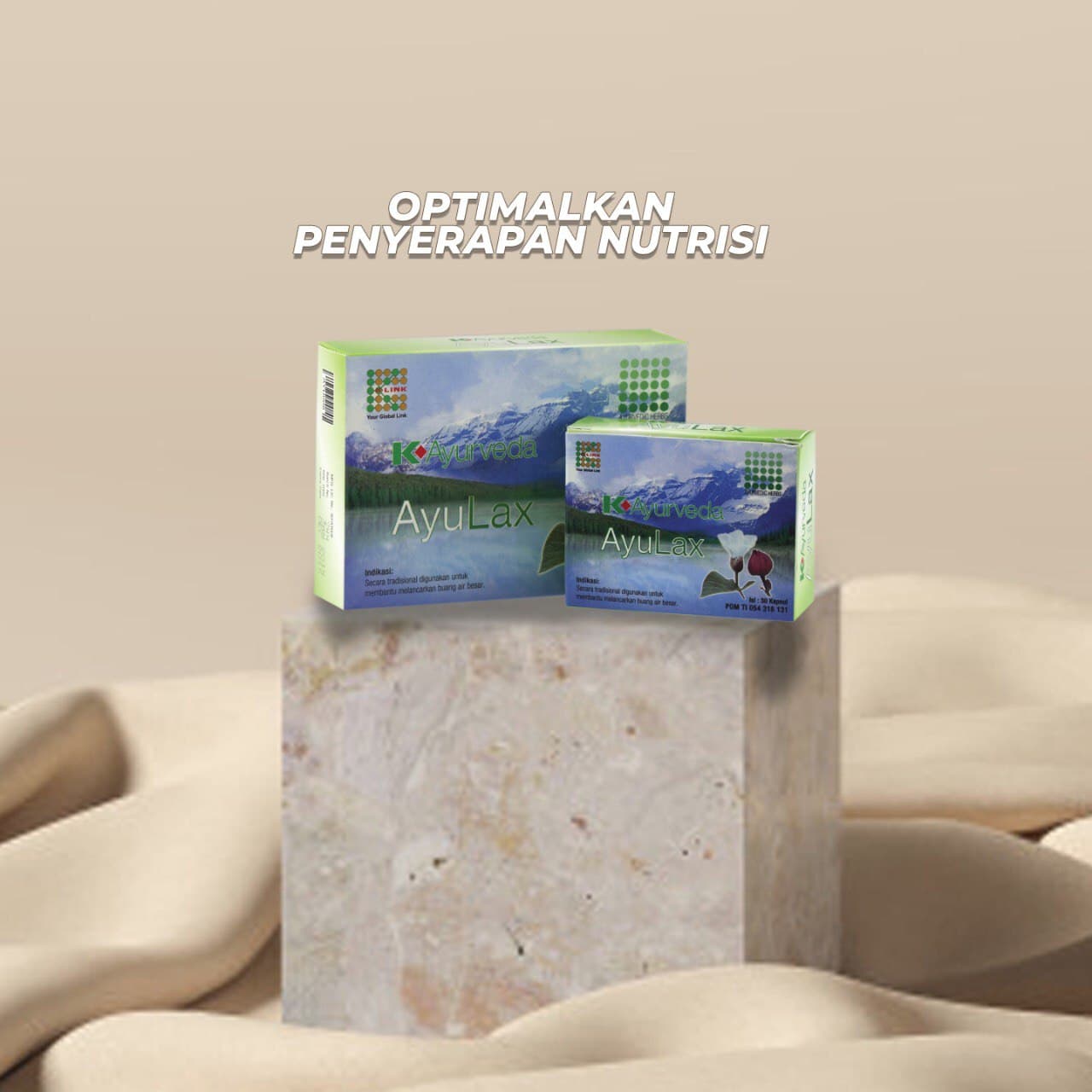 K-Ayurveda AyuLax Original Halal BPOM 1 Box isi 30 Kapsul & 60 Kapsul Ayu Lax Sembelit & Susah BAB Attauri Official Store K Link Official Store