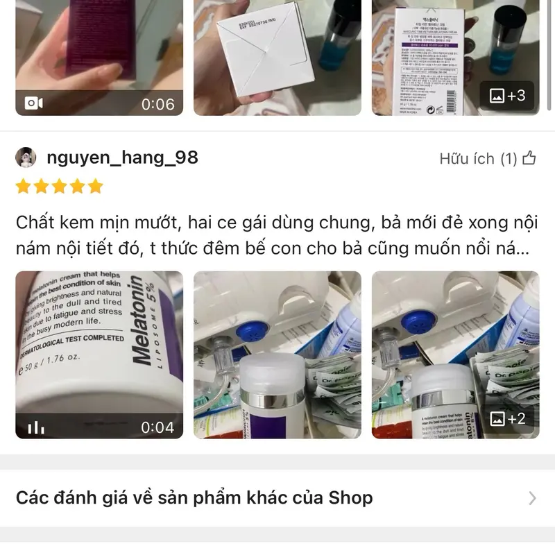 ￼Kem Dưỡng giảm Nám MaxClinic Melatonin Liposome 5% 50g 3
