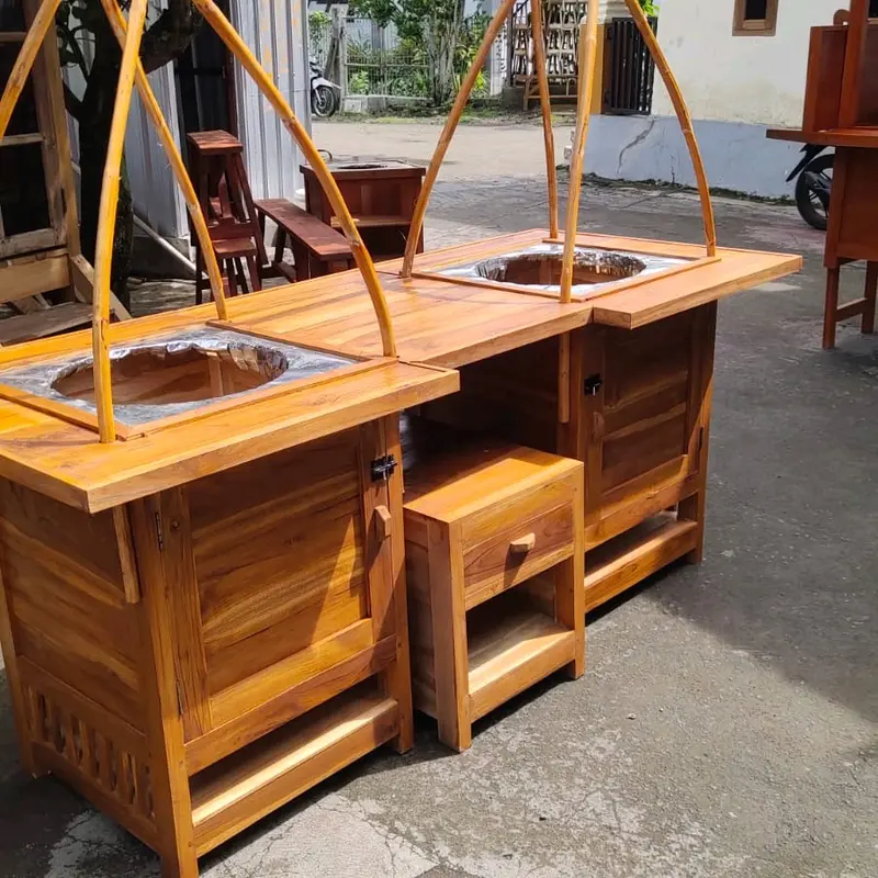 GEROBAK SOTO PIKUL, GULE,ADA TEMPAT DUDUK MULTIFUNGSI Kayu 0