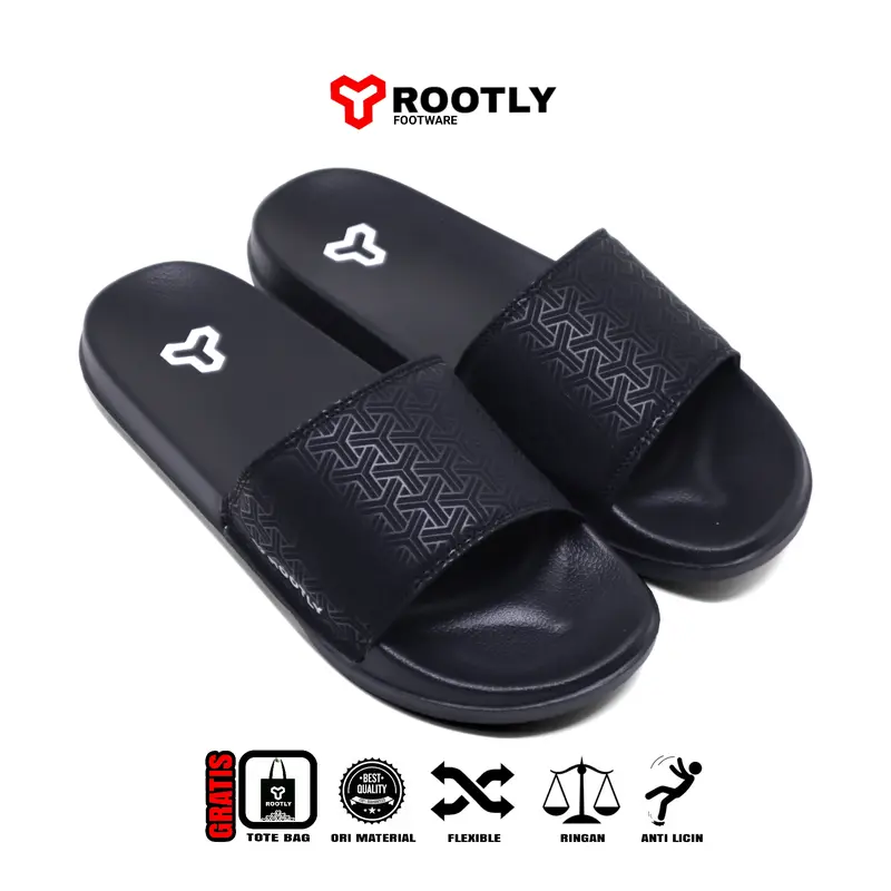 Rootly - Sandal Pria Motif Crew Terbaru Masakini Anti Slipper 0