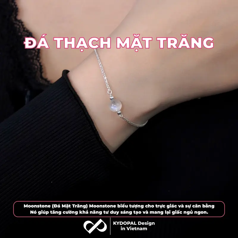 Vòng tay bạc nữ KYDOPAL bạc 925 đá Phong Thủy Tự Nhiên và charm trang sức cao cấp ý 925 - PAL9B7L7 3