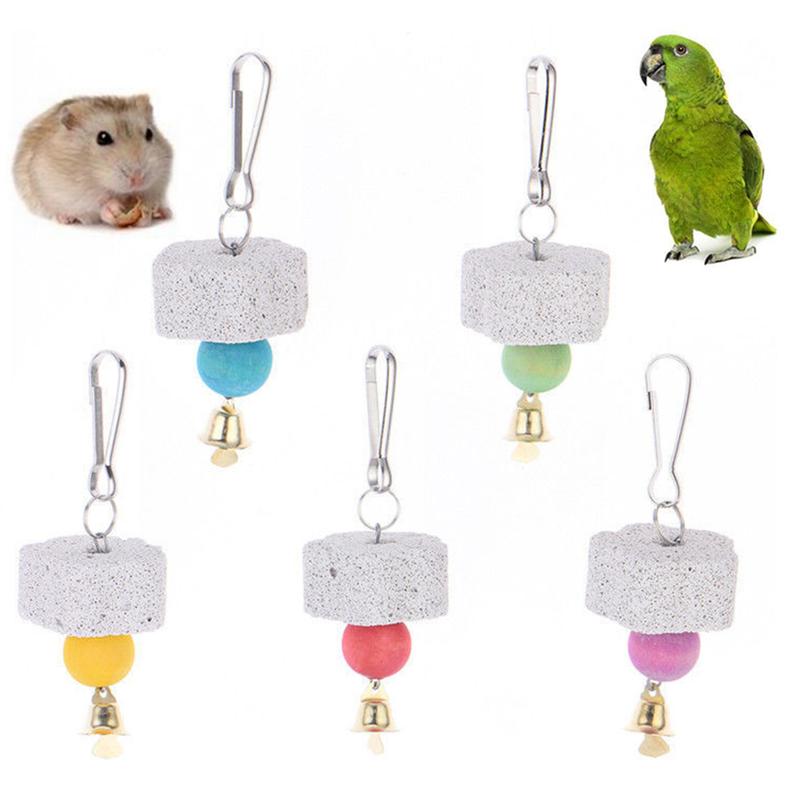 Image showcasing Birds Parrot Parakeet Grinding Mineral Bell Stone Molar Cage - TikTok ...