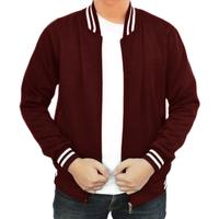 Gambar Jemssky - Jaket Varsity Resleting Pria Jaket Baseball Pria Jaket Jaket Distro Unisex Outwear Daily Marun - Hitam, M dari Jemssky_NEW Kota Administrasi Jakarta Pusat 1 Tokopedia