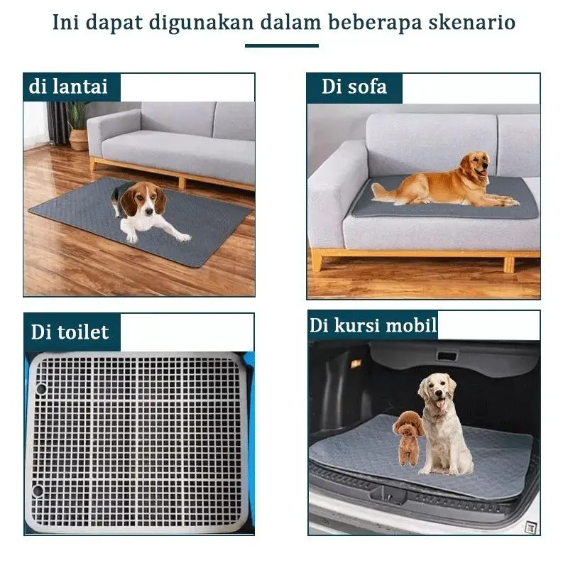 AimayaPet 100PCS Pad Pipis Kucing Anjing Popok Sekali /Disposable Pet Diaper Deodorant Pet Toilet Portable Underpad /Bamboo Charcoal Absorbent Carbon Fiber 3
