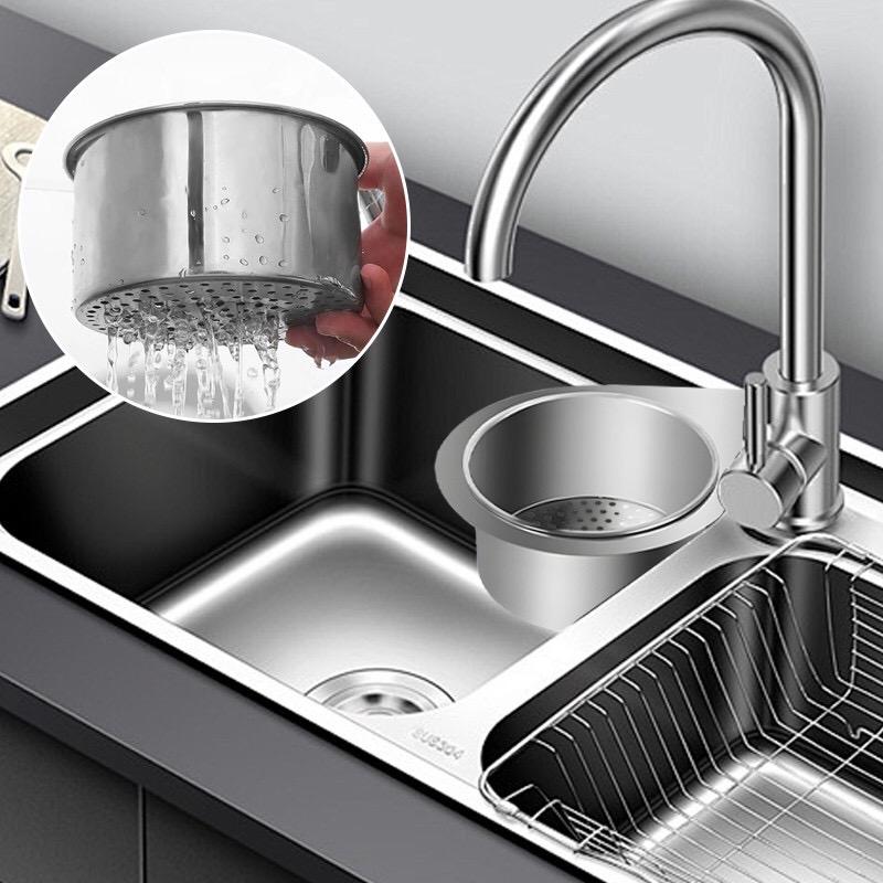 ￼Giỏ lọc rác bồn rửa chén thiên nga inox không gỉ - Giỏ gác bồn rửa bát lọc nước thông minh - Khay lọc rác bồn rửa bát chén 3