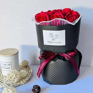 MOON Buket Bunga Mawar Rose Flower LED Valentine Anniversary Gift - MF-1856