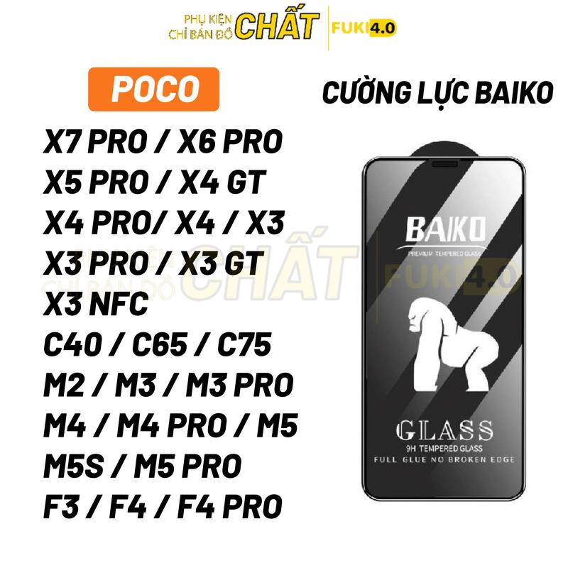 Kính cường lực cho Xiaomi Poco X3 X3 Pro X3 GT X7 PRO X6 PRO X4 Pro M3 M3 Pro 5G M4 Pro M5 M5S M6 M6 PRO C40 C65 C75 F3 F3 GT F4 F4 GT F5 F5 GT F6 F6 GT