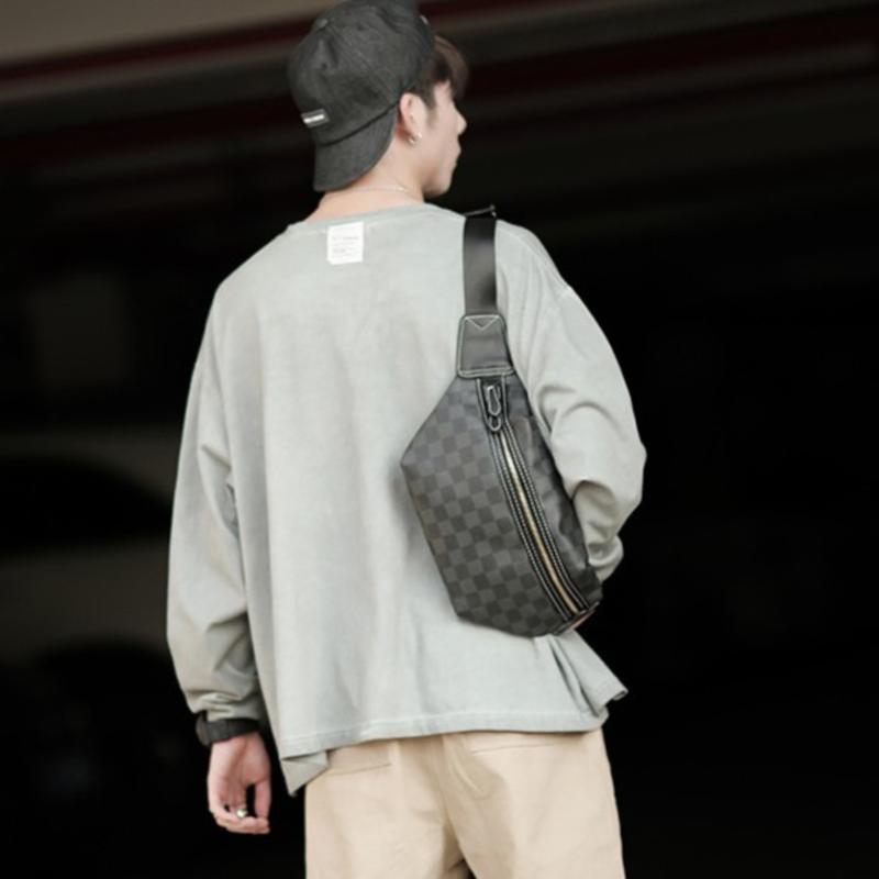 Max-Mor M058 Tas Selempang Kulit Pria Waist Bag Cowok Pinggang Waistbag multifungsi waist bag casual 0