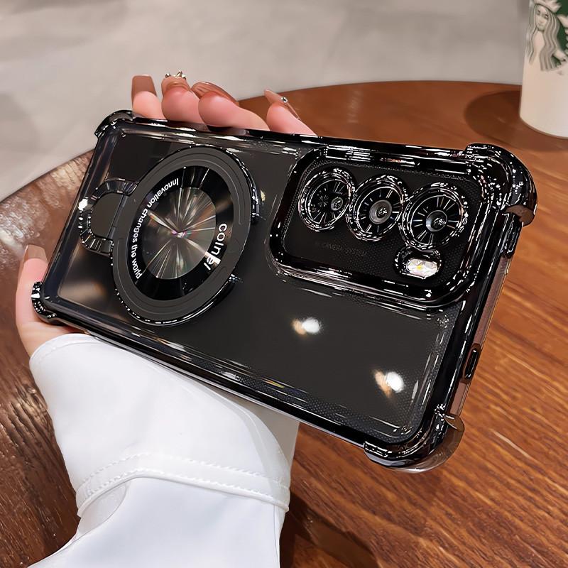 Ốp Điện Thoại Từ Tính Mạ Giá Đỡ Nhẫn, Thiết Kế Sang Trọng, Tương Thích Với Samsung Galaxy A56, A36, A16, A06, A05, A05S, A12, A13, A14, A15, A23, A24, A25, A26, A34, A35, A52, A52S, A53, A54, A55, Có Bảo Vệ Camera, Chống Sốc Túi Khí, Ốp Silicon Mềm