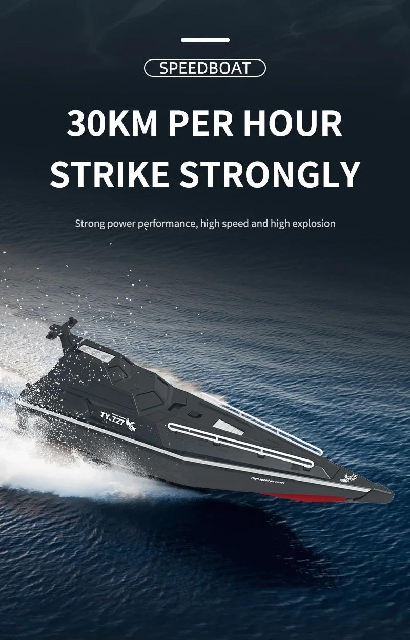 Product Introduction of 2.4GHz TY727 RC TURBOJET PUMP High-Speed Remote Control Jet Boat Low Battery Alarm Function adult Children Toy Gift 3