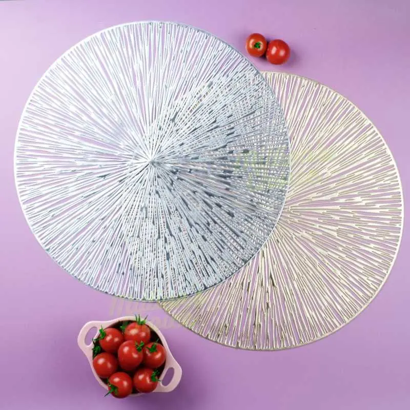 Ideame Placemat PVC GratoWaterproof Tatakan Piring Bulat Elegan 5
