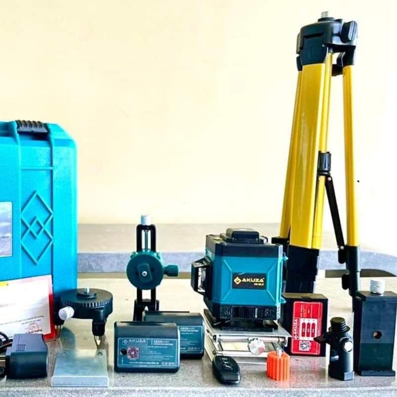 Máy cân bằng laser AKUZA 12 tia xanh siêu sáng - Máy bắn cốt, Máy cân mực, Máy đánh thăng bằng tia laser thế hệ mới