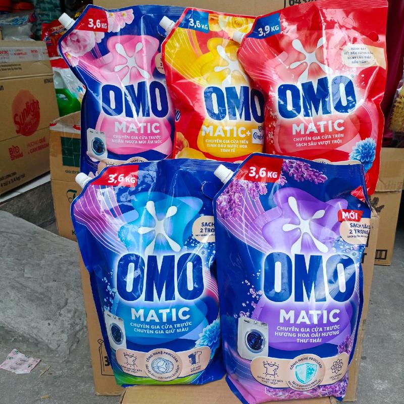 Nước giặt OMO MATIC Cửa trên & Cửa Trước 3,6kg ,3,9kg tinh dầu nước hoa