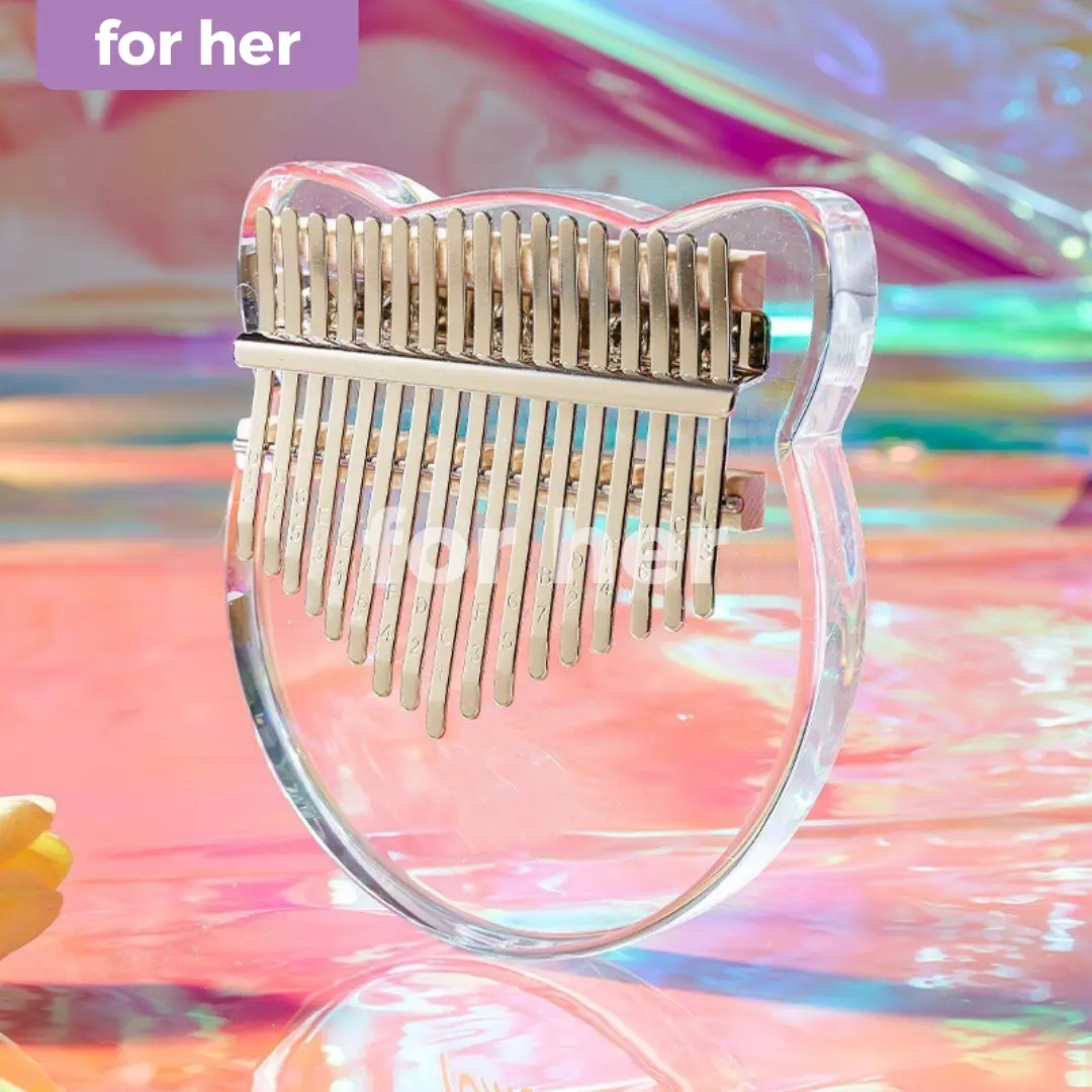 (COD) Kalimba Acrylic 17 Keys Finger Thumb Piano Alat Musik Kalimba Crystal Musical Instrument