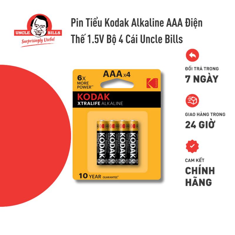 Bộ 4 Pin tiểu Kodak Alkaline AAA điện thế 1.5V Uncle Bills IB0124