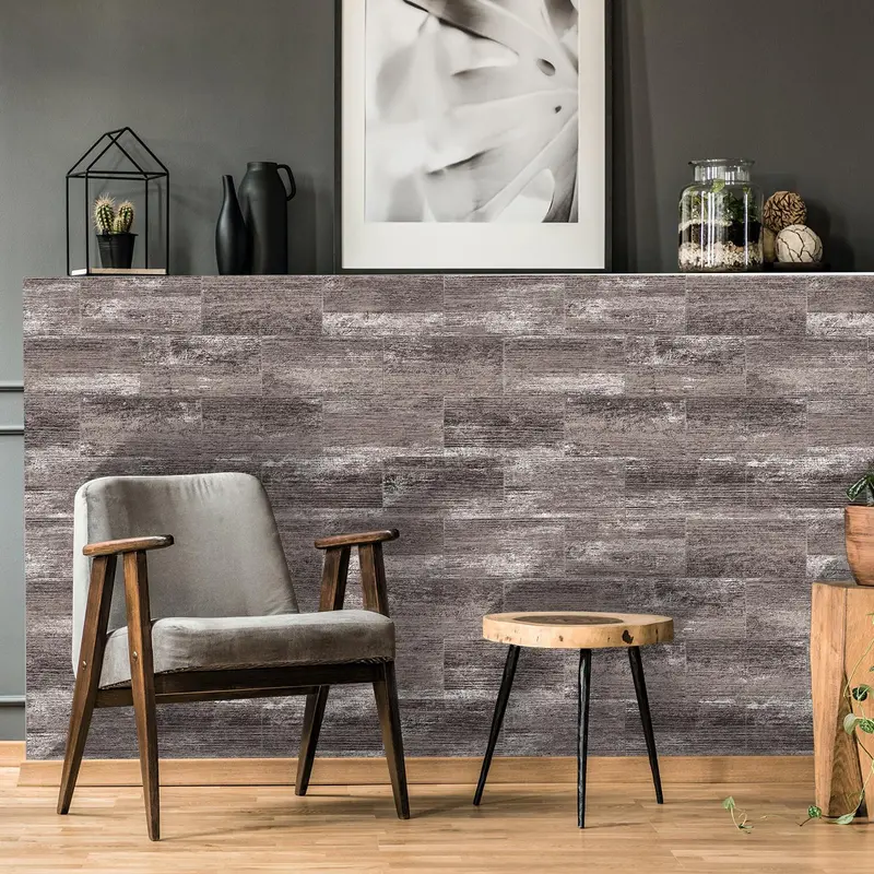 Wood Grain Pattern Wall Sticker, 16/32pcs Self-adhesive Waterproof Wall Decal, Decorative Sticker for Home Living Room Bedroom Kitchen 5