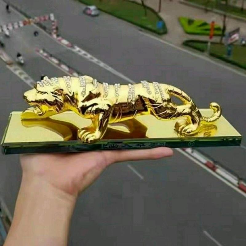 Tượng Hổ Đính Đá Trang Trí Taplo OTO