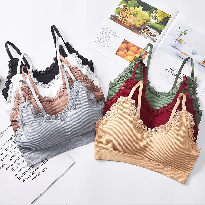 Hot-Selling Seamless Lace Tube Top Cross Back Bra for Women Fashionable Sexy Versatile High Quality