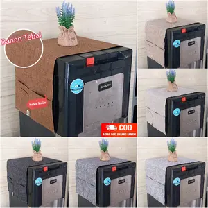 Mentari_sprei Tutup Dispenser Galon Bahan Fabric Tebal Daphine & Kagawa 27x85cm dengan 4 Saku Besar dan 2 Saku Kecil untuk Kantor Restoran Hotel dan Rumah Tangga