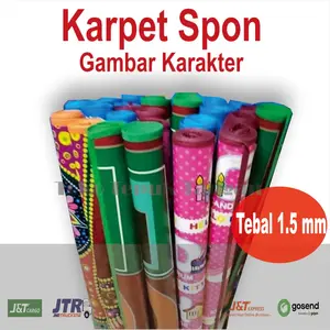 TIKAR SPON KARAKTER Tikar Gambar Murah Karpet Eva Plastik Tikar Piknik / Tikar Lantai Spon / Karpet Spons Motif RSG