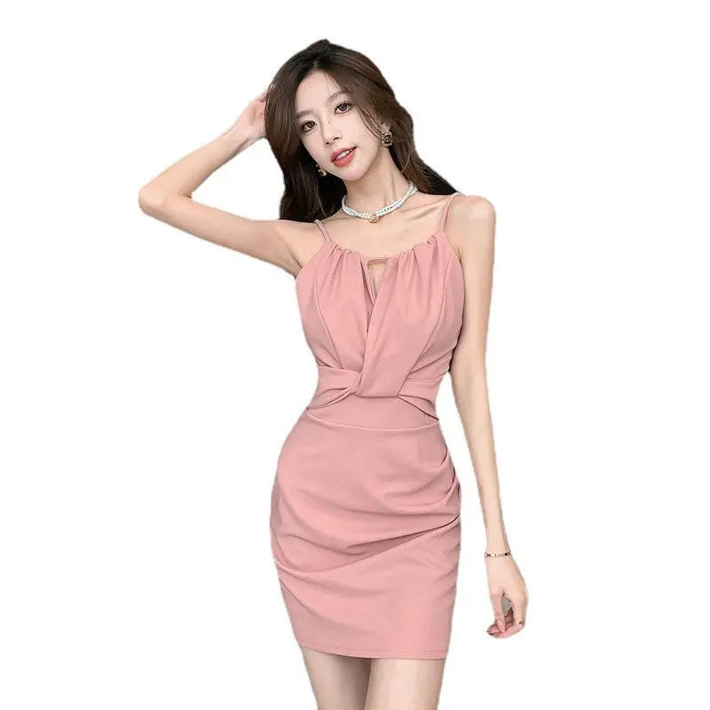 One Piece Dress Nightclub Women's Sexy Low-Cut Strap Dress Fashionable Bar  Nightclub Black Princess Off-Shoulder Slimming Short Dress one piece dress  prom dress casual dresses dress cantik evening dress sheath dress dresses