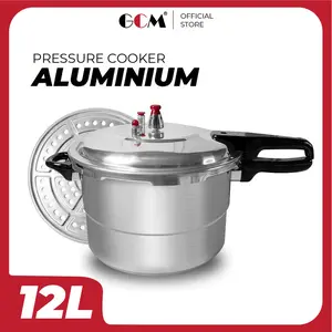 Panci Presto Besar 12 Liter + Sarangan 28 cm Pressure Cooker Presto Daging Aluminium Tebal Sebaguna Kukusan