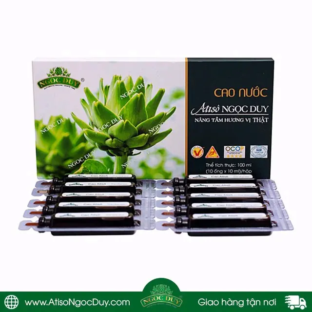 Cao Nước Atiso Ngọc Duy bổ gan, lợi mật hộp 10 ống x 10ml