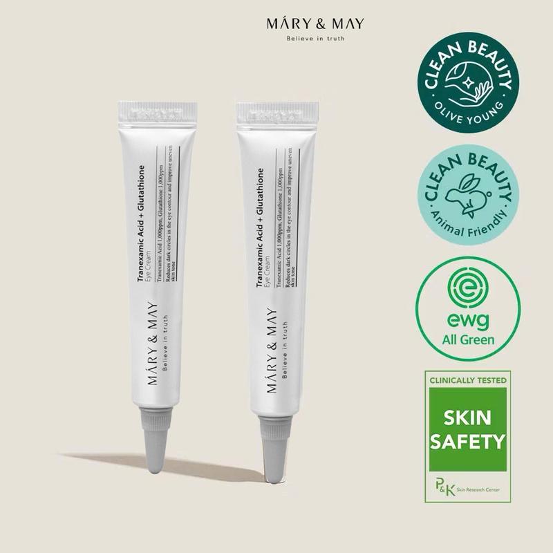 Combo 2 Kem dưỡng mắt Mary&May Glutathione Eye Cream (24gr)