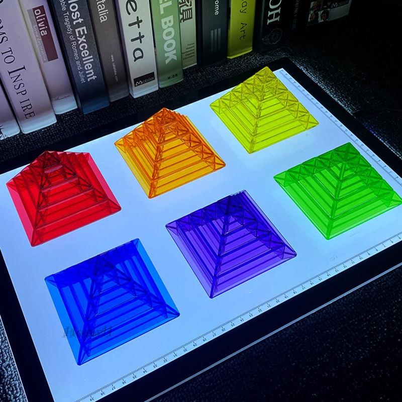 [HOMYL1] Transparent Pyramid Building Block Toys Blocks Stacking ...