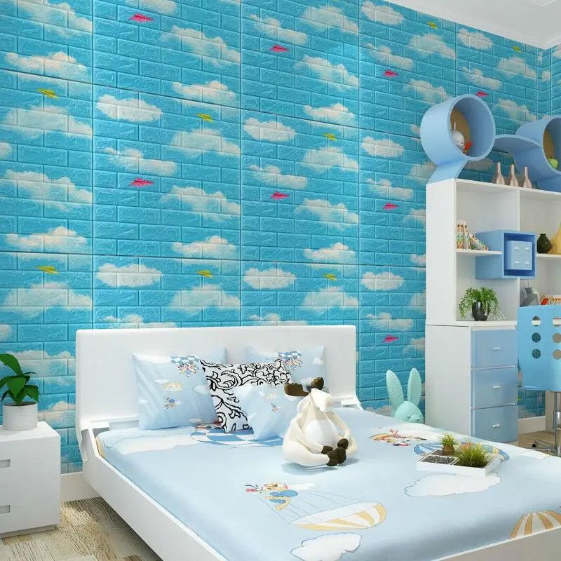 20 Tấm Xốp Dán Tường Hoạt Hình Trẻ Em Cách Âm Cách Nhiệt khổ bé 38,5 x 70cm
