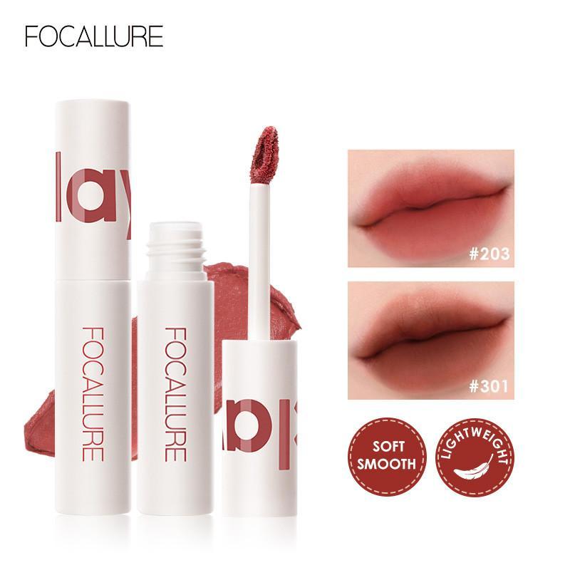 Bùn Môi Lì Sương Nhung, Focallure, Nhẹ Và Mềm, Bùn Môi, Son Kem, Mousse Và Mịn, Son Môi, Son Môi, Trang Điểm