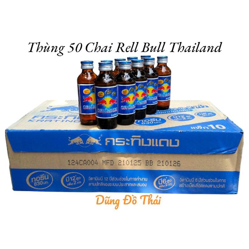 Thùng 50 Chai Nước Tăng Lực Bò Húc Thailand 150ml
