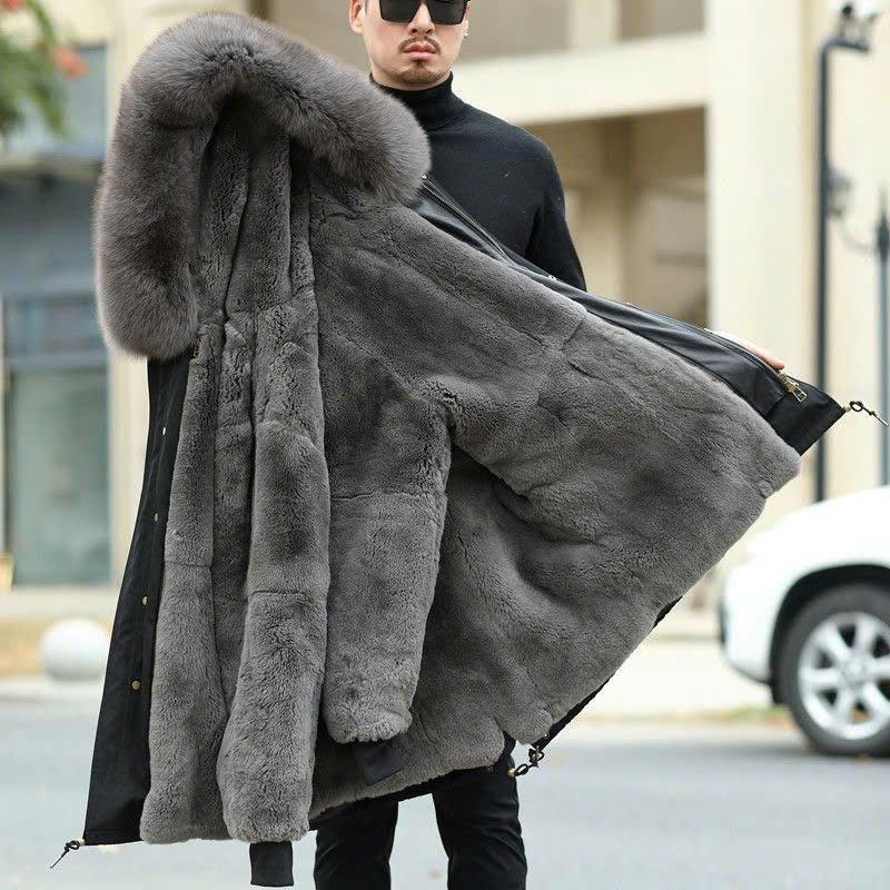 Áo Khoác Dáng Lửng Lông Thỏ Mềm Mịn Lông Có Thể Tháo Rời